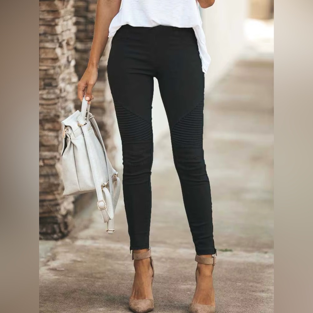 Nwt Racheal Faux Suede Motto Leggings